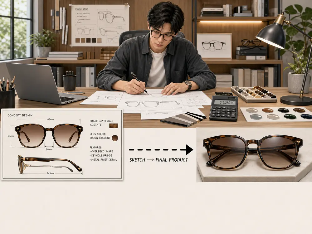 Custom eyewear development visual